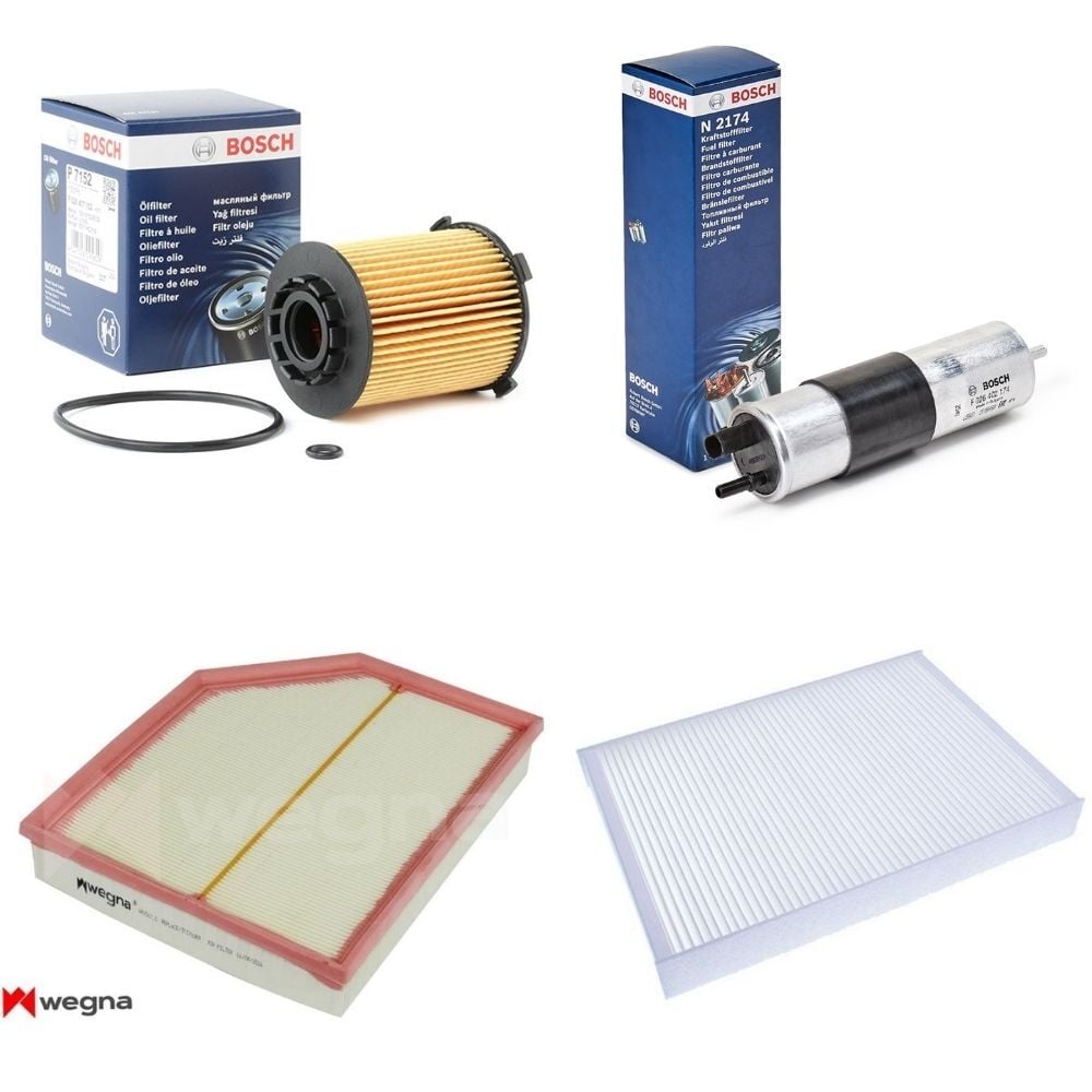 Volvo S60 S90 V60 V90 XC60 XC90 Filtre Bakım Seti Hava Yağ Polen Yakıt Filtresi D4 B5 D5