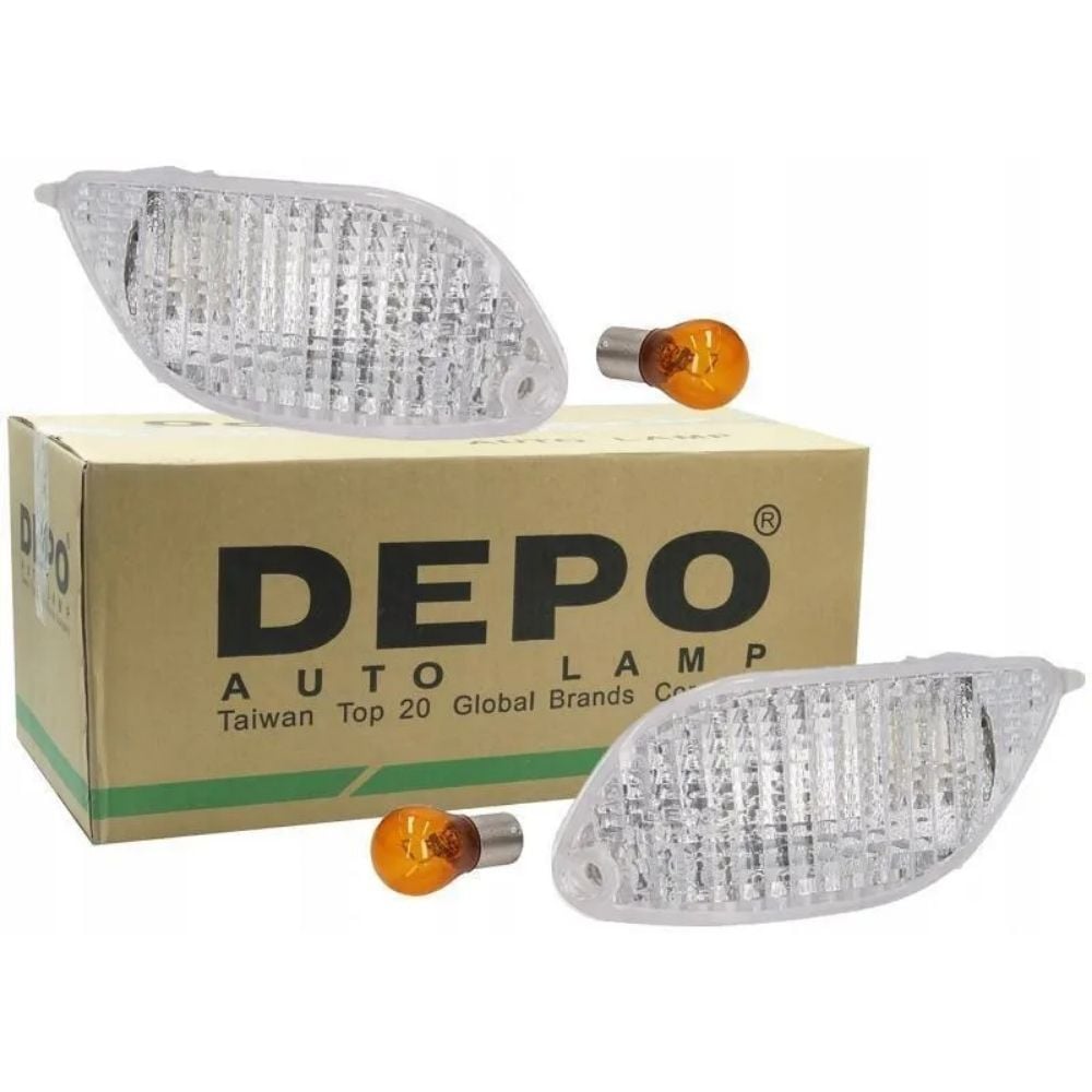 Ford Focus 1 Ön Tampon Sinyali Takımı Beyaz Sağ ve Sol 1998-2001