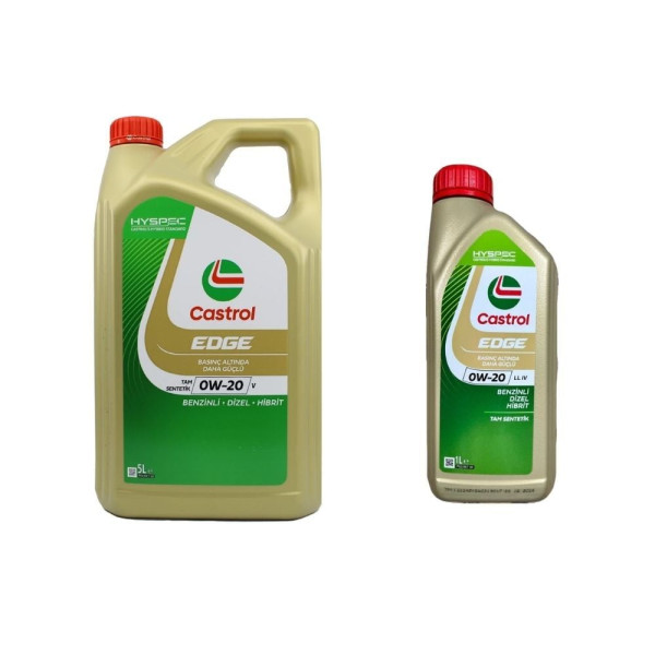 Castrol Edge 0W20 6 Lt Tam Sentetik Partiküllü Motor Yağı Castrol Edge 0W20 6 Lt Tam Sentetik Partiküllü Motor Yağı